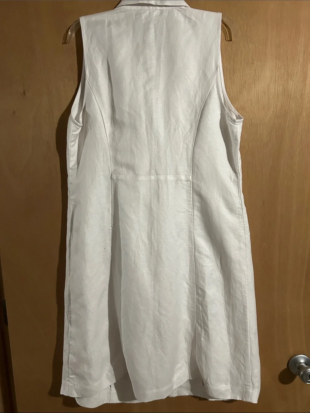 J Jill White Sleeveless Long Linen Vest - Picture 6 of 6